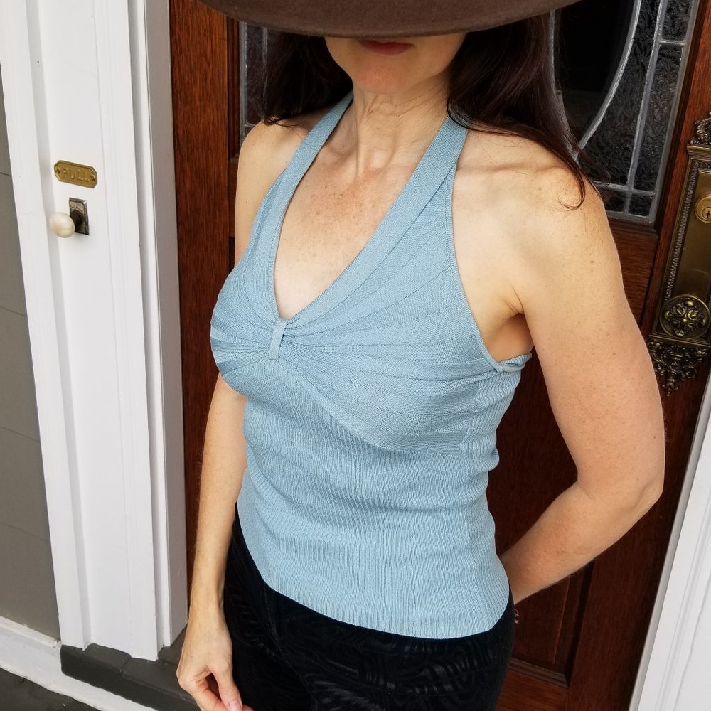 bebe summer sleeveless top ribbed S